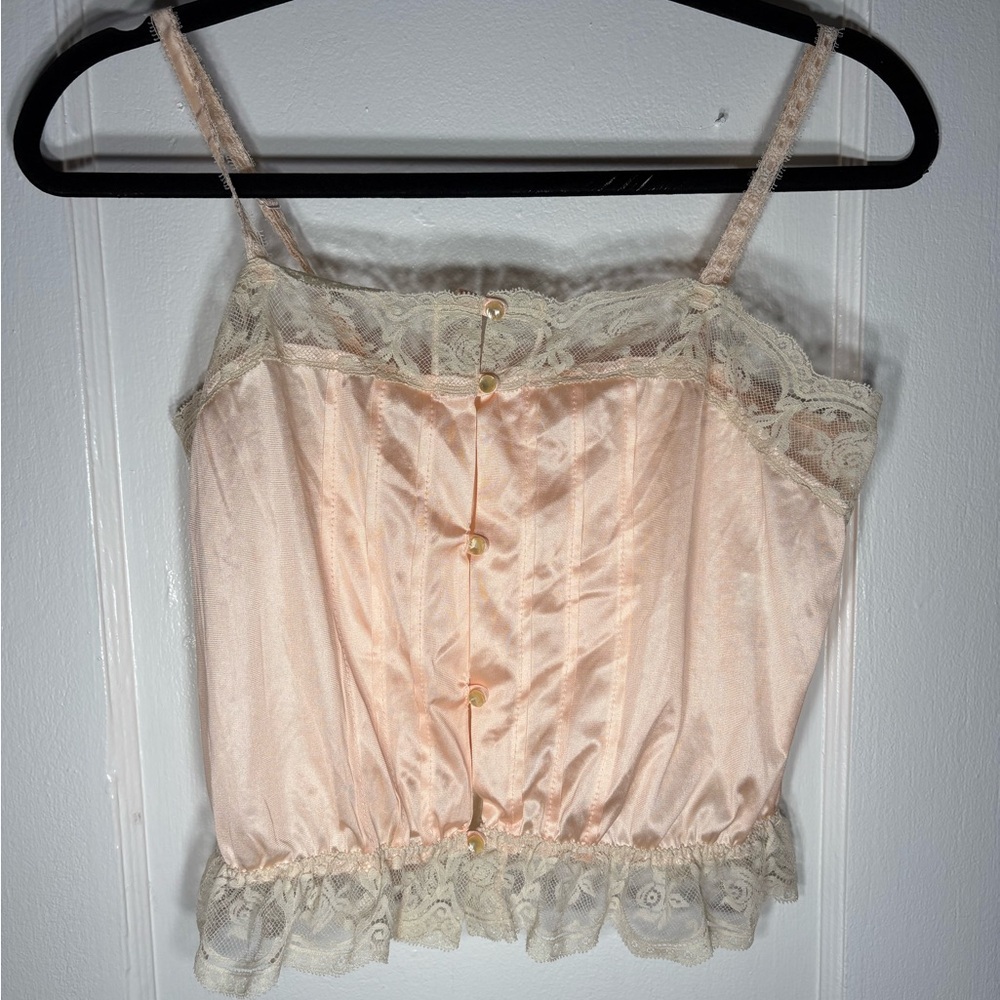 Kayser Peach Lace-Trim Cami Romper for Women - Picture 2 of 10